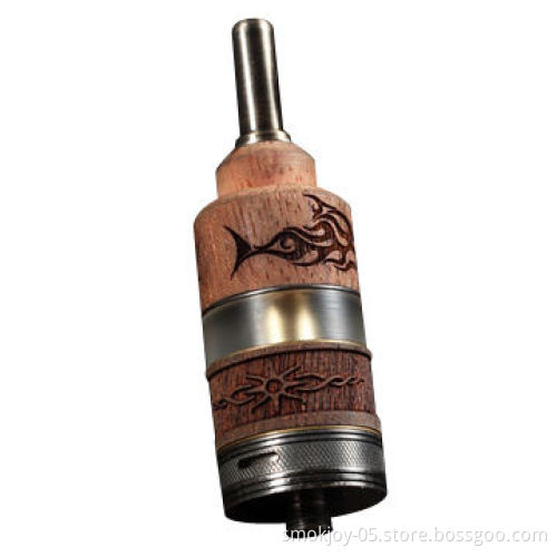 Smokjoy design wooden atomizer, N fire LA3 adjustable airflow atomizer